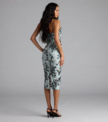Match Made In Floral Bodycon Midi Dress