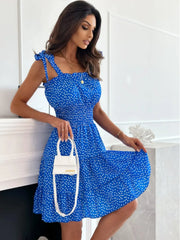 Polka Dot Square Neck Mini Cami Dress