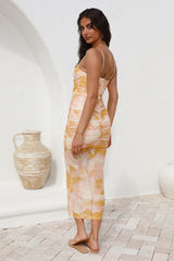 Starlight Chaser Midi Dress Yellow