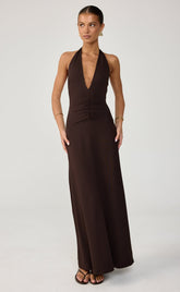 Araminta Maxi Dress (Chocolate)