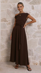 Gemma Maxi Dress - Chocolate