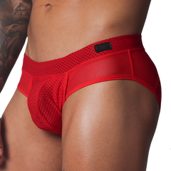 Evocative Red Brief vista frontal de Gigo Underwear