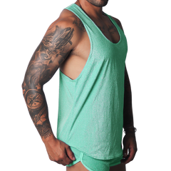 Flash Green Tank vista frontal de Gigo Underwear