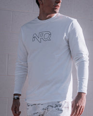 Performance Tee LS - Trace White/Black