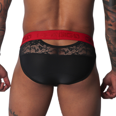 Romantic Black Brief vista posterior de Gigo Underwear