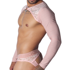 Romantic Pink Harness vista frontal de Gigo Underwear