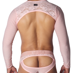 Romantic Pink Harness vista posterior de Gigo Underwear