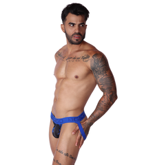 Star Blue Jockstrap en modelo de Gigo Underwear