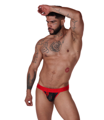 Star Red Jockstrap en modelo de Gigo Underwear