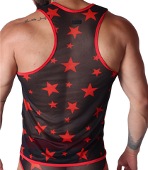 Star Red Tank vista posterior de Gigo Underwear
