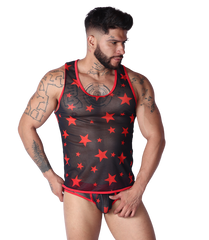 Star Red Tank en modelo de Gigo Underwear