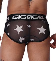 Star White Brief vista posterior de Gigo Underwear