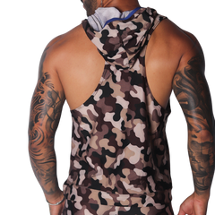 Trend Blue Hoody Tshirt vista frontal de Gigo Underwear