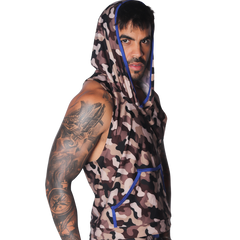 Trend Blue Hoody Tshirt vista posterior de Gigo Underwear