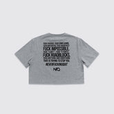 Women's Creed Crop Top - Heather Grey