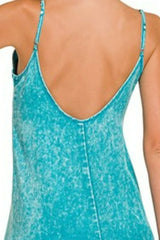 Zenana Tencel Mineral Washed Maxi Dress