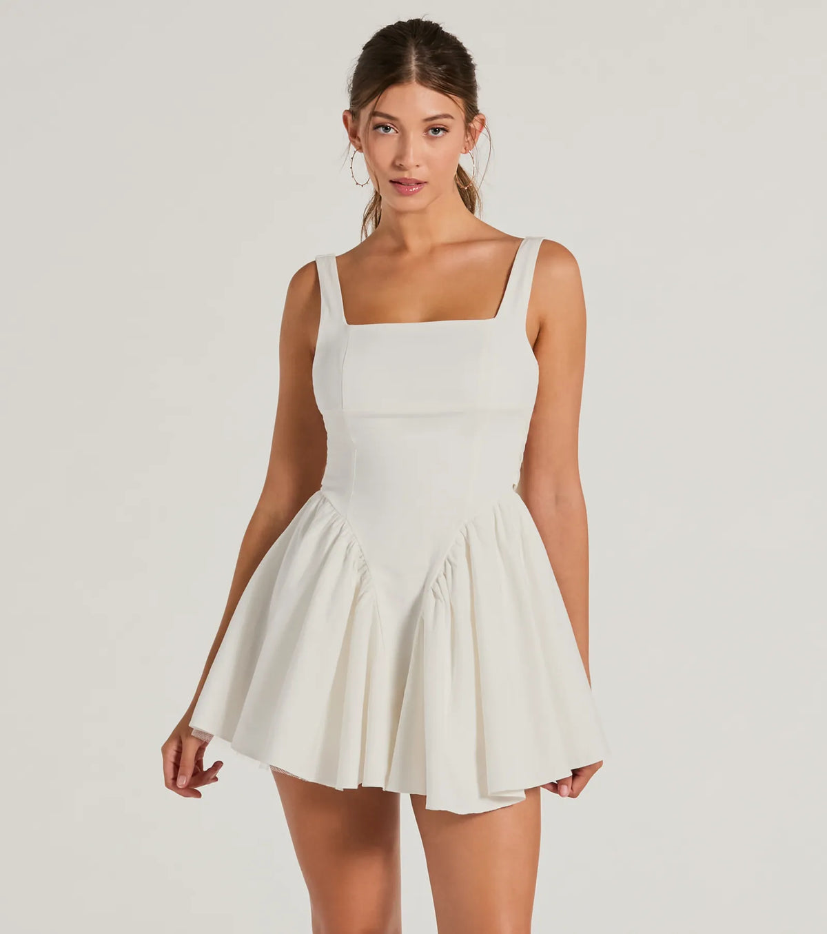 Stunning Sweetie Open Back Bow Skater Dress
