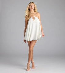 Feelin' Sweet Chiffon Halter Babydoll Dress