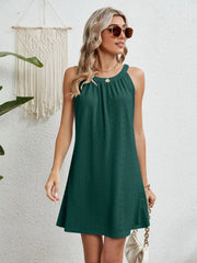 Round Neck Sleeveless Mini Dress
