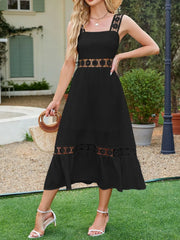 Lace Detail Sleeveless Midi Cami Dress