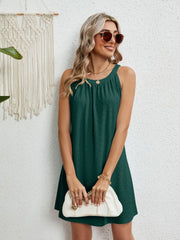Round Neck Sleeveless Mini Dress