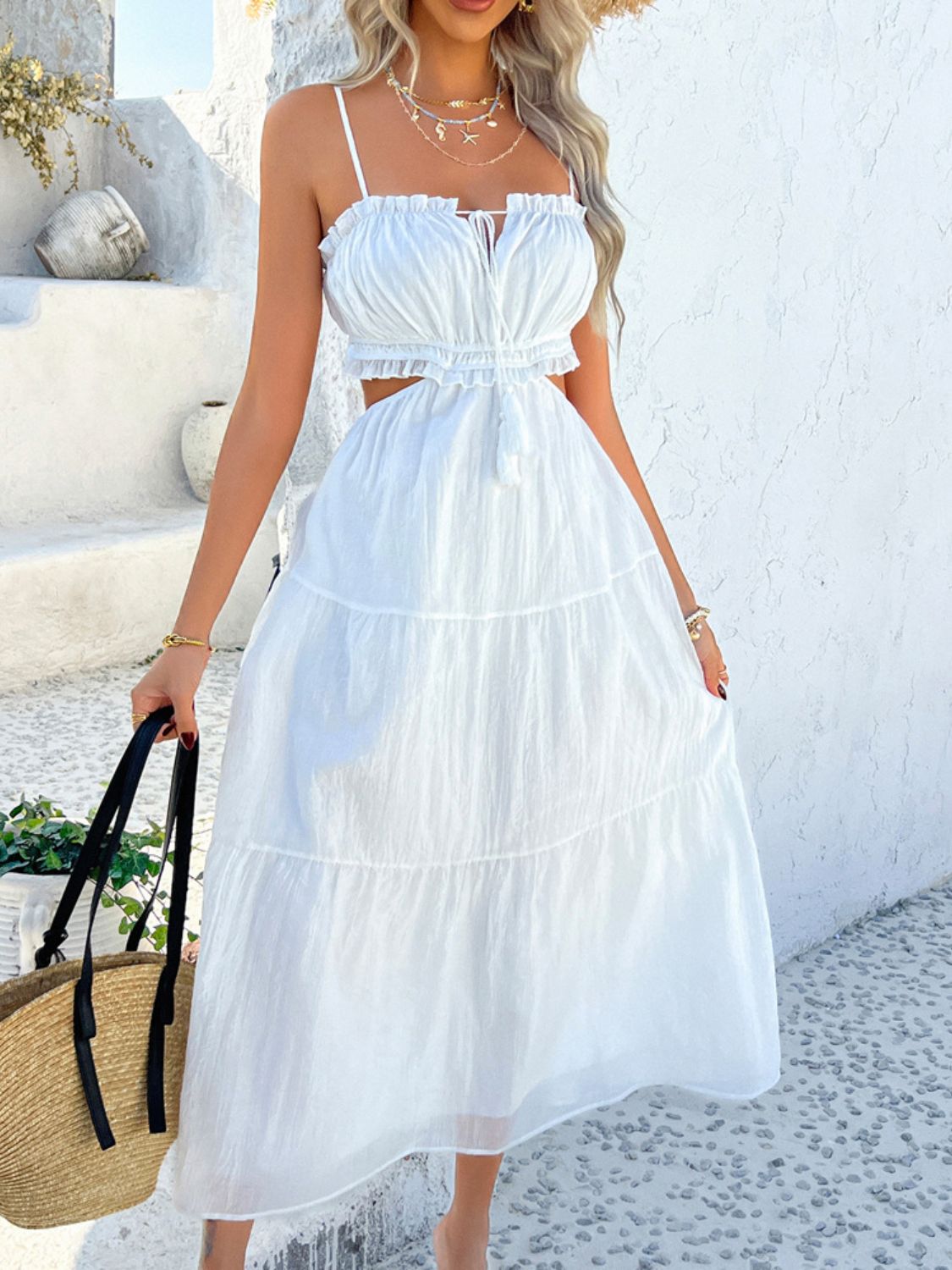 Devine Tie Back Cami Midi Dress