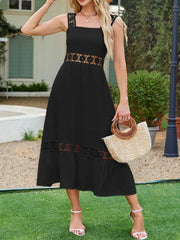 Lace Detail Sleeveless Midi Cami Dress
