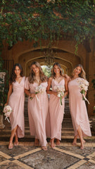 Charlotte Draped Maxi Dress - Pink