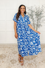 Soft Sonata V-Neck Dress in Blue