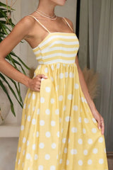 Polka Dot Square Neck Cami Dress