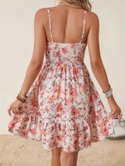 Smocked Floral Square Neck Cami Dress