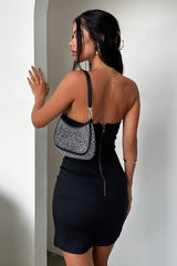 Lane Strapless Mini Dress - Black